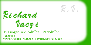 richard vaczi business card